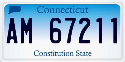 CT license plate AM67211