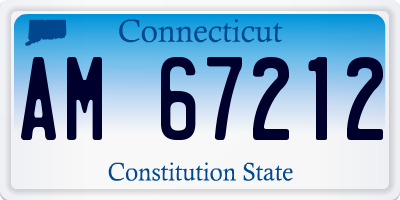 CT license plate AM67212