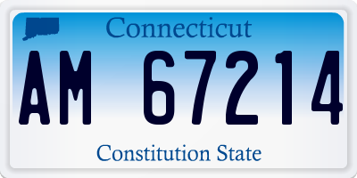 CT license plate AM67214