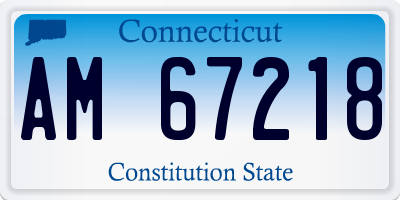 CT license plate AM67218