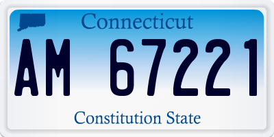 CT license plate AM67221