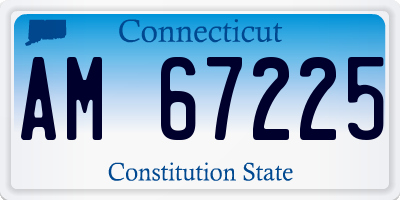 CT license plate AM67225