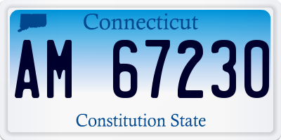 CT license plate AM67230
