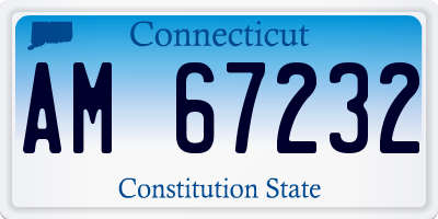 CT license plate AM67232