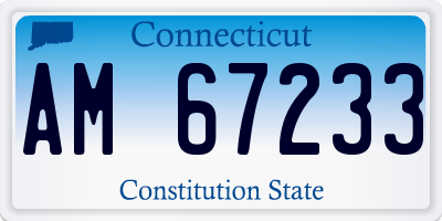 CT license plate AM67233