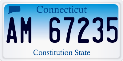 CT license plate AM67235