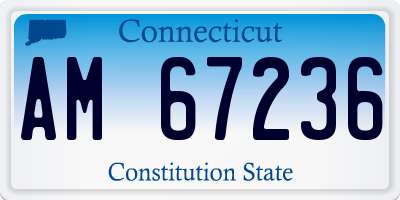 CT license plate AM67236