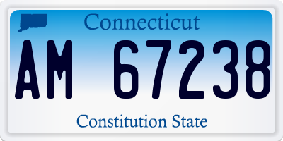 CT license plate AM67238