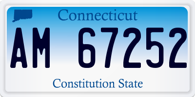 CT license plate AM67252