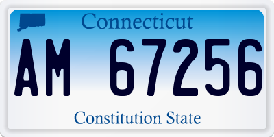 CT license plate AM67256