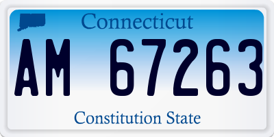 CT license plate AM67263