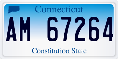CT license plate AM67264