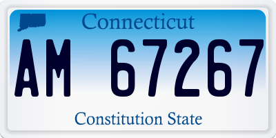 CT license plate AM67267