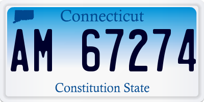 CT license plate AM67274