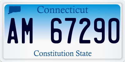 CT license plate AM67290