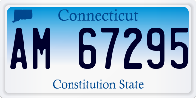 CT license plate AM67295