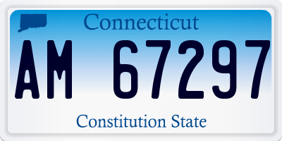 CT license plate AM67297