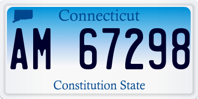 CT license plate AM67298