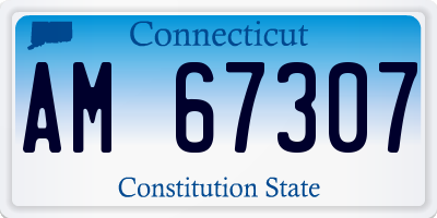 CT license plate AM67307