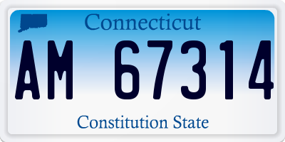CT license plate AM67314
