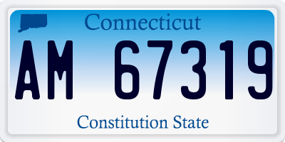 CT license plate AM67319