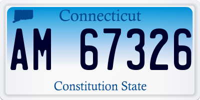 CT license plate AM67326