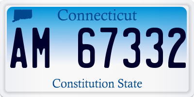 CT license plate AM67332
