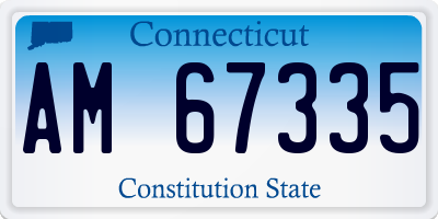 CT license plate AM67335