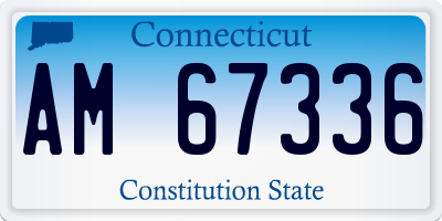 CT license plate AM67336