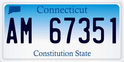 CT license plate AM67351