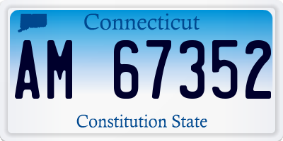 CT license plate AM67352