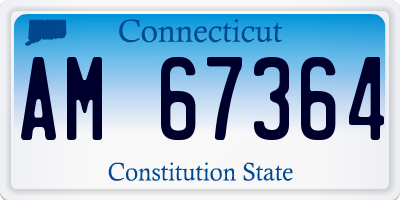 CT license plate AM67364