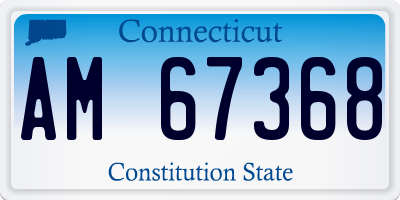 CT license plate AM67368