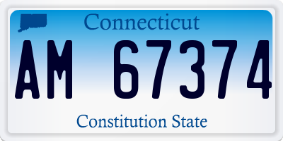 CT license plate AM67374