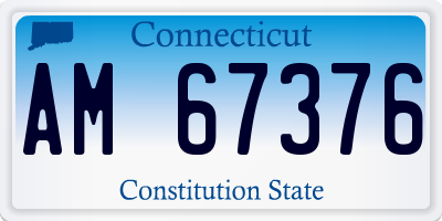 CT license plate AM67376
