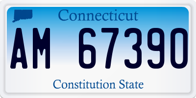 CT license plate AM67390