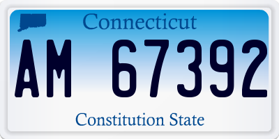 CT license plate AM67392