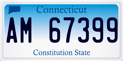CT license plate AM67399