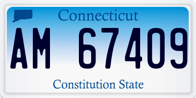 CT license plate AM67409