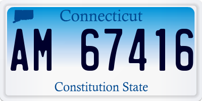CT license plate AM67416