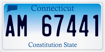 CT license plate AM67441
