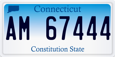 CT license plate AM67444
