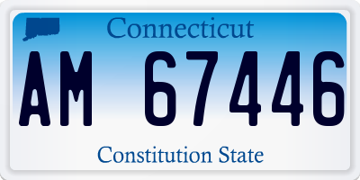CT license plate AM67446