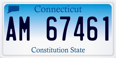 CT license plate AM67461