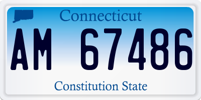CT license plate AM67486
