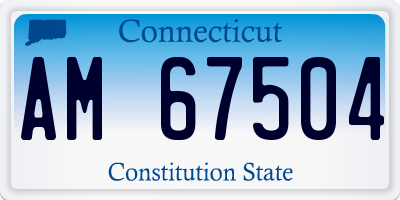 CT license plate AM67504