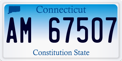 CT license plate AM67507