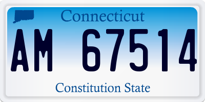 CT license plate AM67514