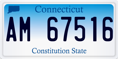 CT license plate AM67516