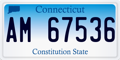 CT license plate AM67536